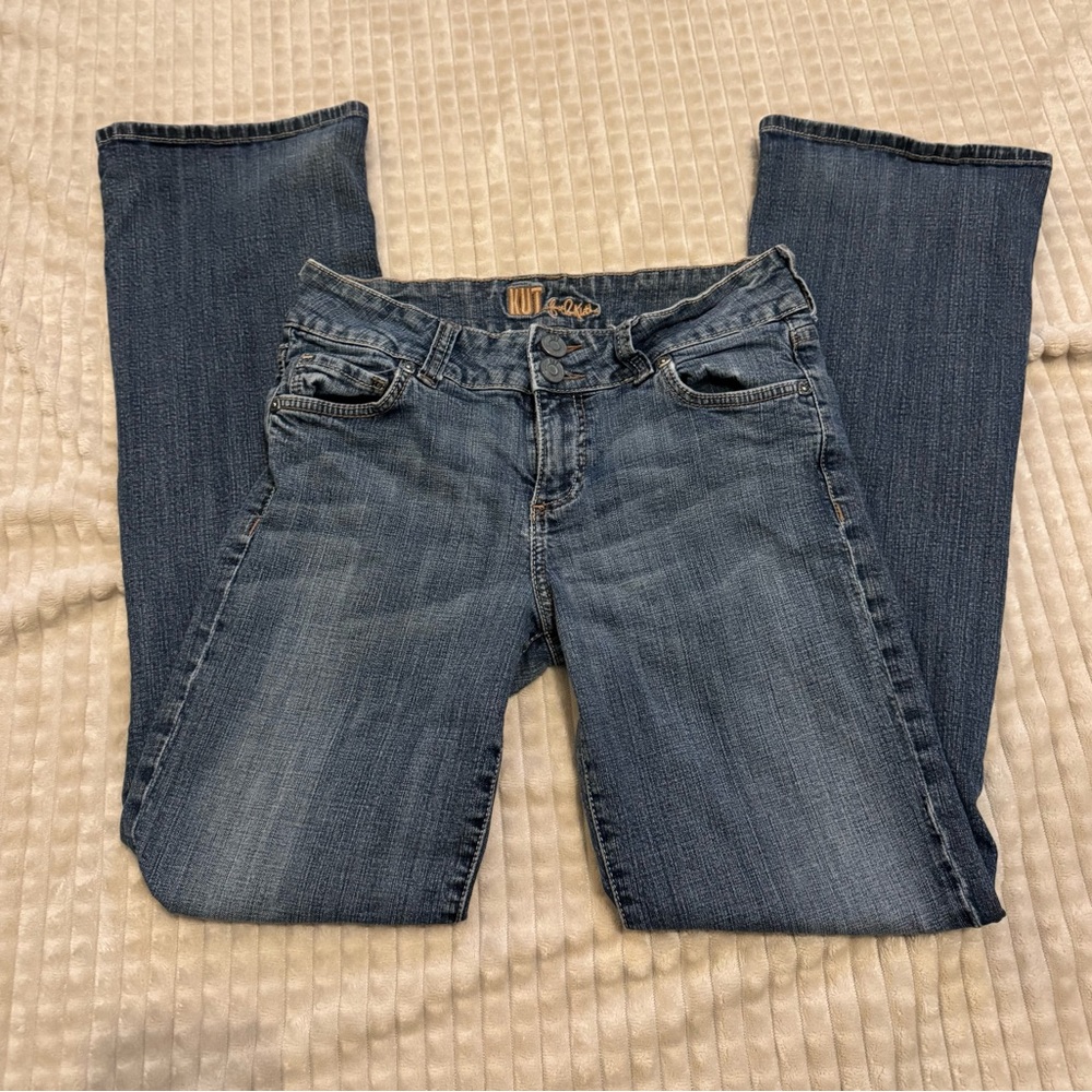 Kut from the Kloth Dark Blue Flare Jeans - Picture 2 of 7